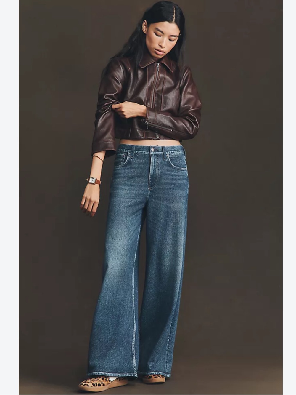 Rag & Bone Miramar Sofie Ankle Length Wide Leg Terry Jeans Pants New!